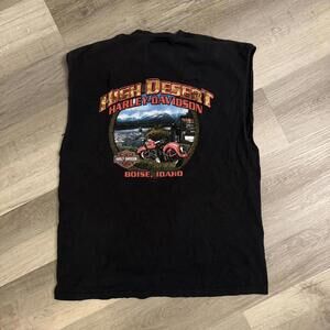 Y2K Harley Davidson XL black sleeveless shirt #biker #motorcycle